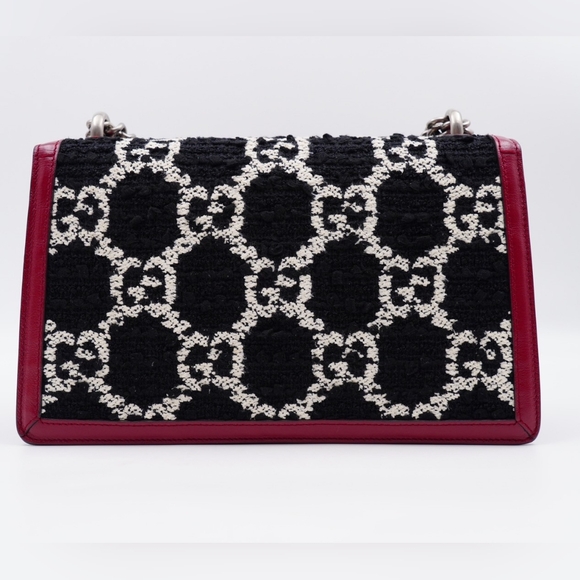 ❌️❌️SOLD❌️❌️AU16❤️ GUCCI Tweed GG Monogram Dionysus Shoulder Bag Black - Picture 7 of 15